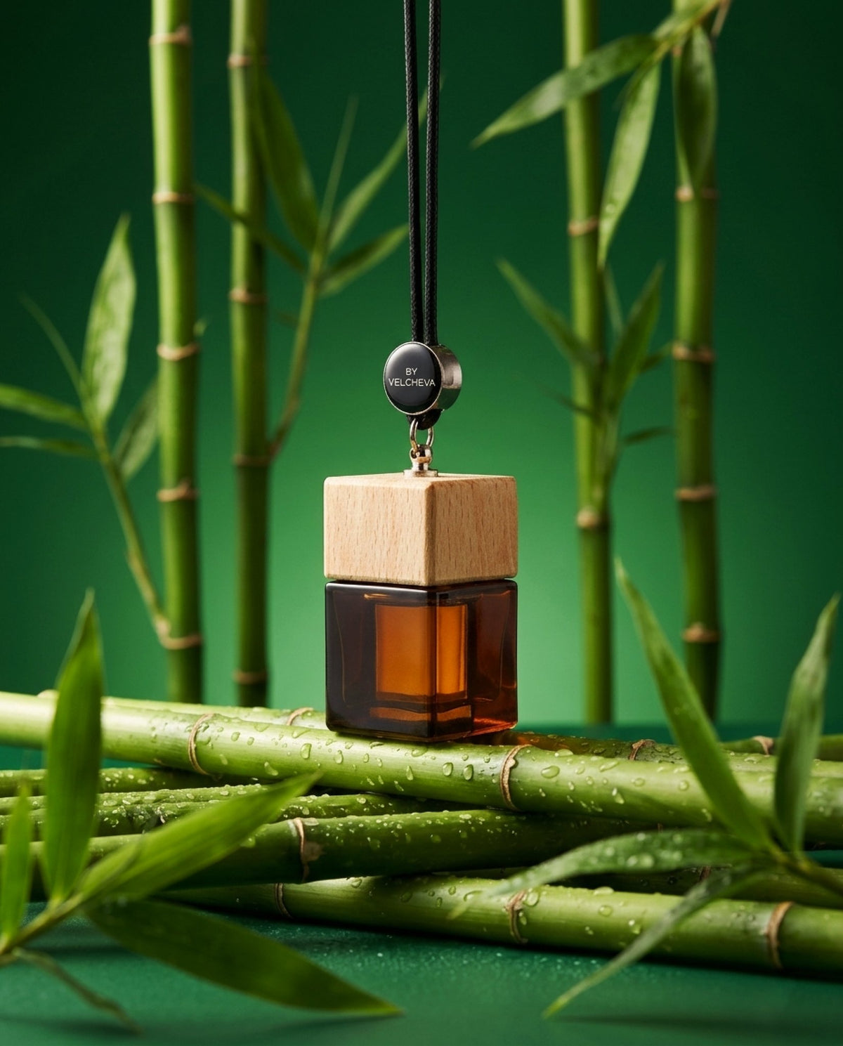 Άρωμα αυτοκινήτου Bamboo BY VELCHEVA, με φρέσκα καλάμια μπαμπού, γυάλινο μπουκαλάκι 10ml