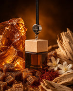 Άρωμα αυτοκινήτου Sugar BY VELCHEVA, με κρυστάλλους ζάχαρης και σαφράν, γυάλινο μπουκαλάκι 10ml