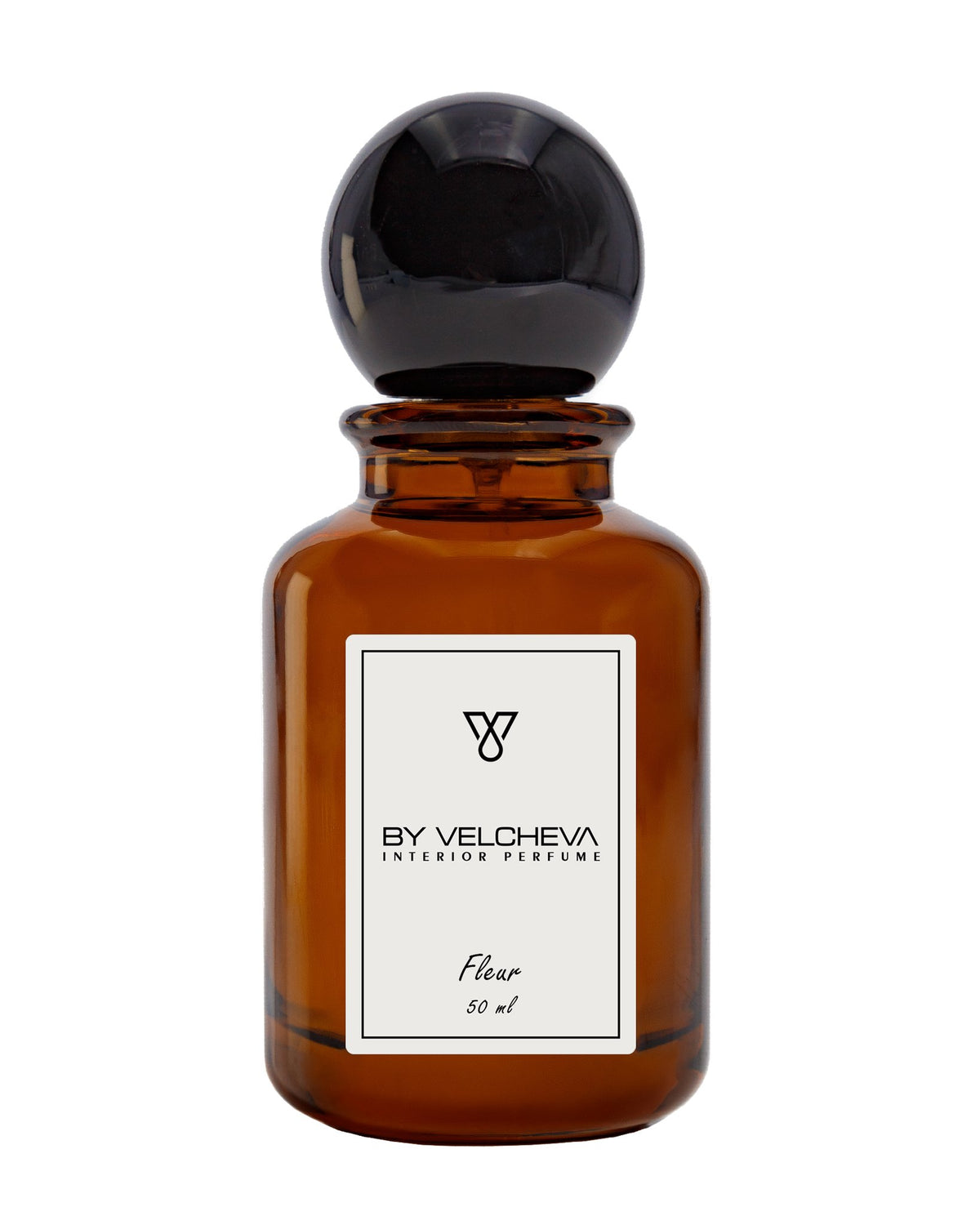Άρωμα εσωτερικού χώρου Fleur BY VELCHEVA, φιάλη amber 50ml με σφαιρικό πώμα
