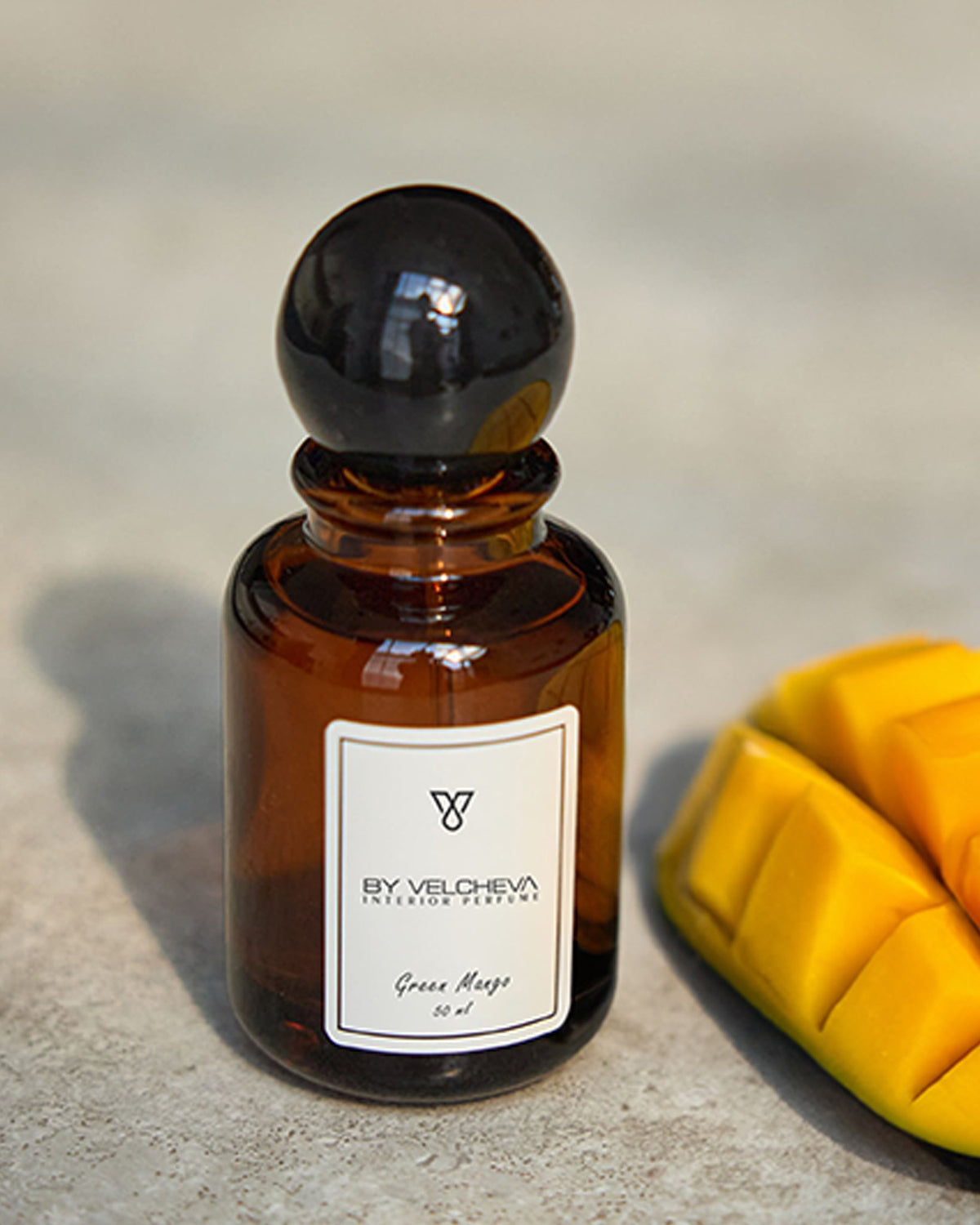 Άρωμα εσωτερικού χώρου Green Mango BY VELCHEVA, φιάλη 50ml με φρέσκο κομμένο μάνγκο