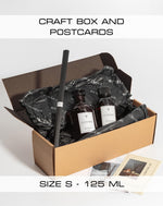 Αρωματικό χώρου με στικ ByVelcheva σε craft box δώρου με postcards